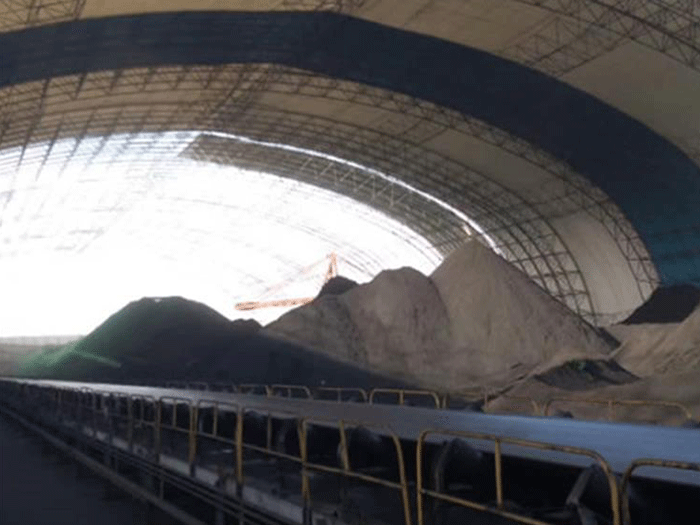 汉川煤棚料仓网架